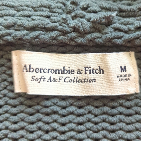 Abercrombie & Fitch Dark Green Soft A&F Collection Pullover Sweater Size M - Picture 7 of 8
